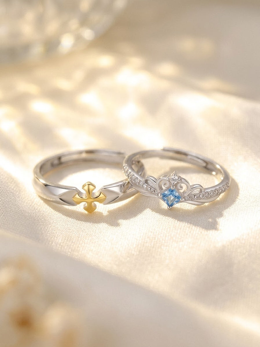 Azure Vow Ring Set