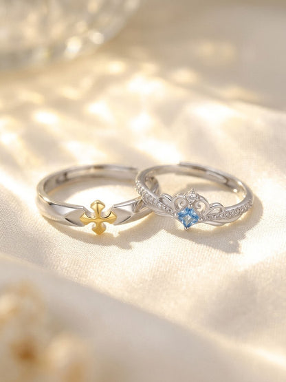 Azure Vow Ring Set