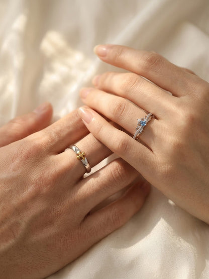 Azure Vow Ring Set
