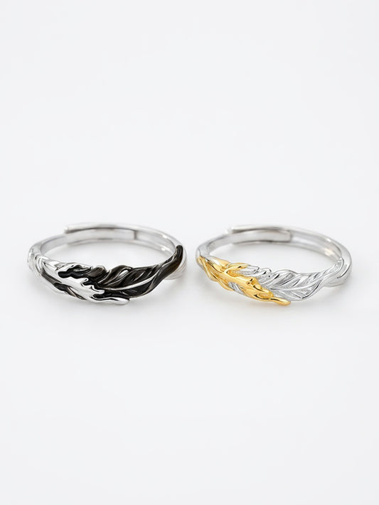Eclipse Feather Ring Set